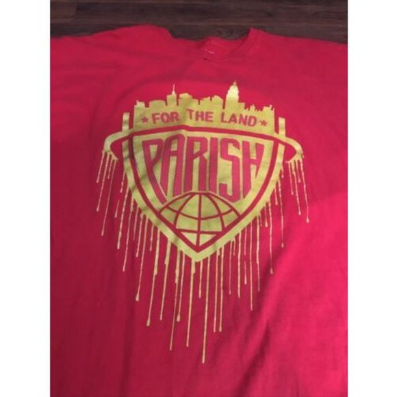 Parish Nation Mens T-Shirt3XL Red  “For The Land “ - Picture 1 of 7